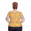 Top Grande Taille Hell Bunny Somerset Jaune