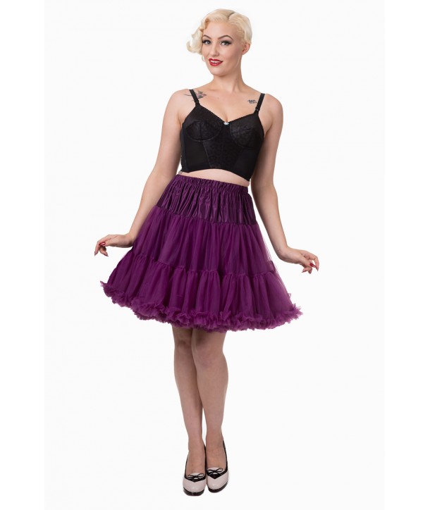 Tutu Banned Clothing Walkabout Petticoat Aubergine Retro Rockabilly vintage