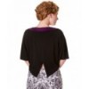 Top Banned Clothing Noir Violet Bats Top Noir/Violet