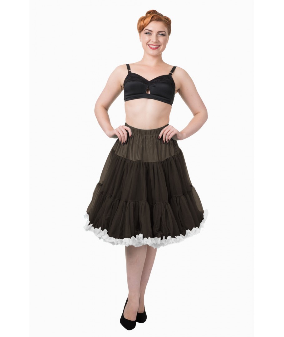  Tutu  Banned Clothing BRIGHT LIGHTS PETTICOAT Noir  Blanc 