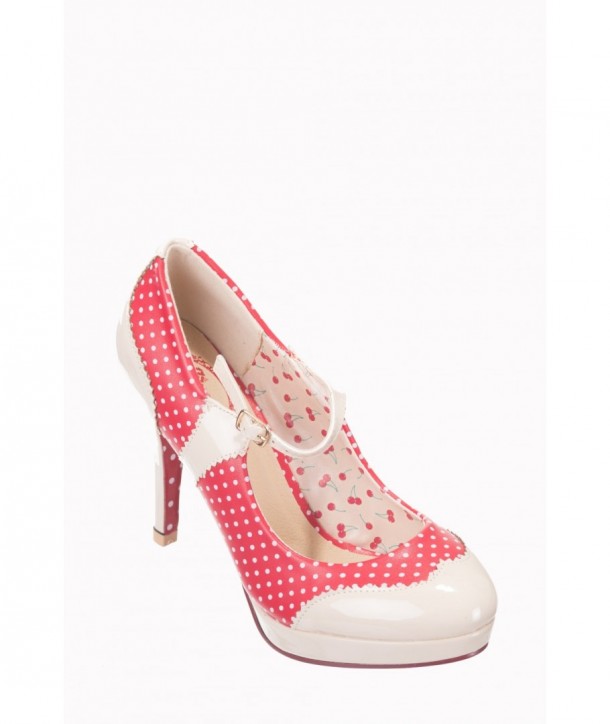 Chaussures Banned Clothing Mary Jane Rouge/Nude