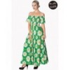 Robe Banned Clothing Crazy Daisy Smock Green