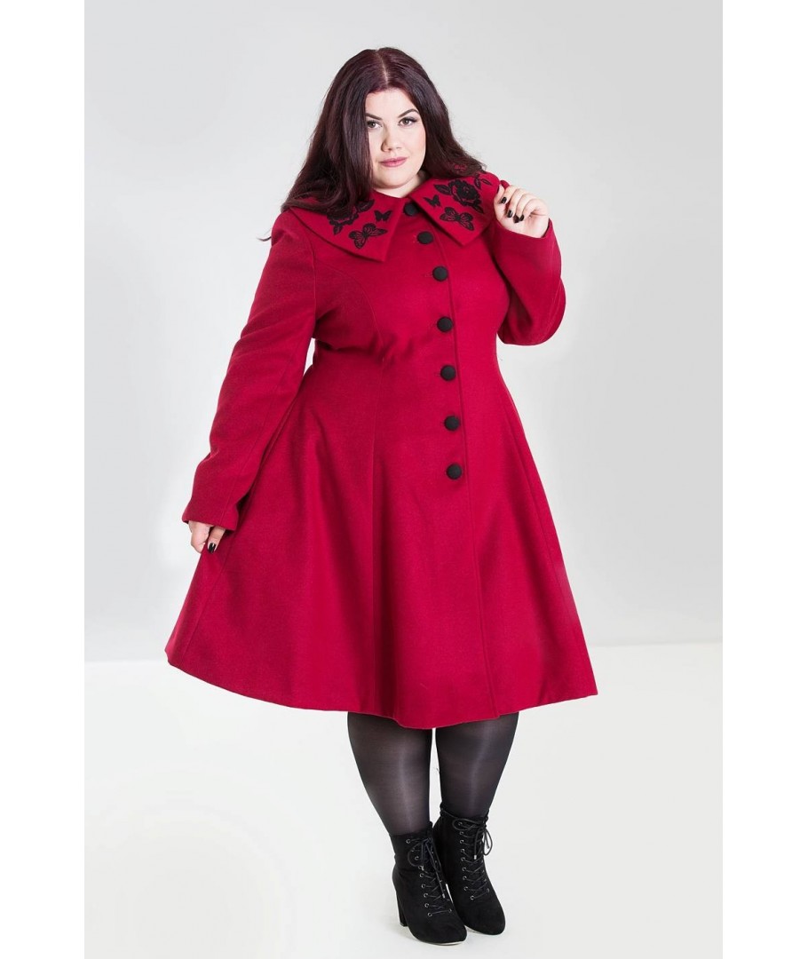 manteau rouge femme grande taille