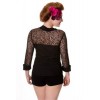 Top Banned Clothing Noir Pantera Lace Top Noir