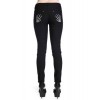 Pantalon Banned Clothing Skeleton Hands Noir Skinny Jeans Noir